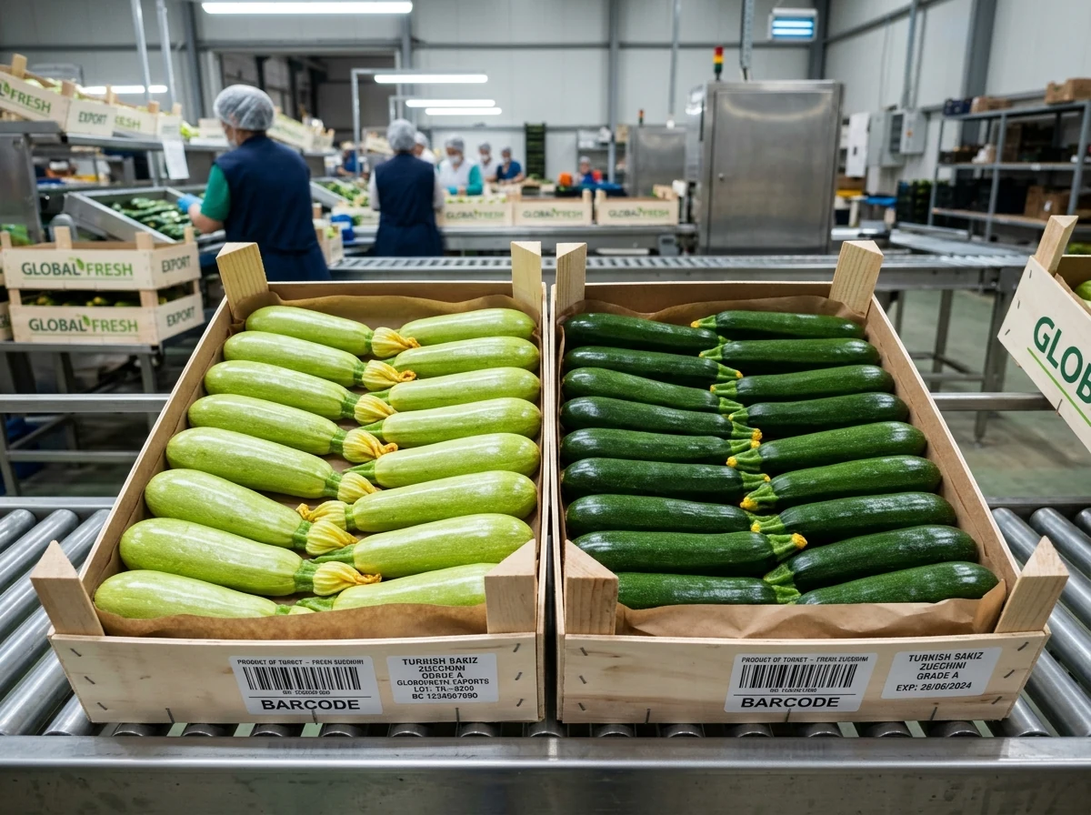 Turkish Zucchini & Squash (Sakız Light Green, Dark Courgette, Pumpkin) export from Türkiye - Nilasya Global